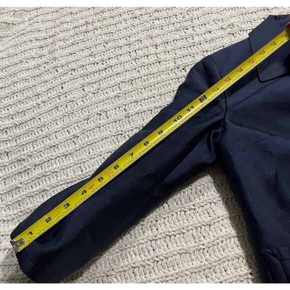 Talbots Silk Wool Blazer Suit Jacket Women's Size 6 Petite 6P Blue Career Office - Picture 4 of 10